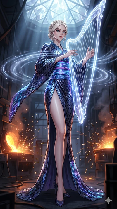 score_9, masterpiece, best quality, ultra-detailed, High-budget Anime Keyframe, vibrant colors, fluid line-art, expressive lighting, cinematic composition, Ufotable-style visual effects, top-tier animation quality, Caucasian woman with pale skin, blo