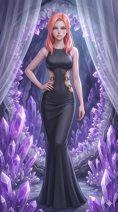 score_9, masterpiece, best quality, ultra-detailed, high-budget anime keyframe, editorial fashion photography, tasteful artistic composition, Caucasian woman, strictly human ears. cowboy shot from the thighs up, character and outfit filling the frame