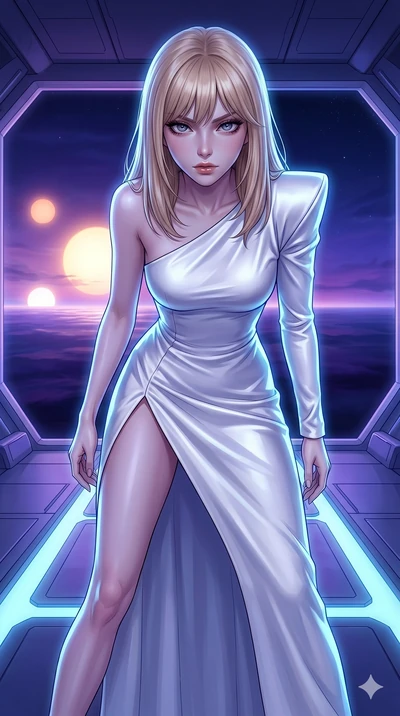 score_9, masterpiece, best quality, ultra-detailed, high-budget anime keyframe, editorial fashion photography, tasteful artistic composition, Japanese woman. cowboy shot from the thighs up, character and outfit filling the frame for maximum editorial