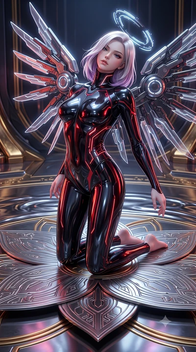 score_9, masterpiece, best quality, ultra-detailed, high-budget anime keyframe, editorial fashion photography, tasteful artistic composition, Caucasian woman. low angle full-body shot from head to toe showing her feet, filling the entire 9:16 vertica