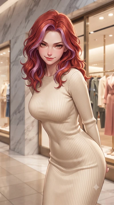 score_9, masterpiece, best quality, ultra-detailed, high-budget anime keyframe, editorial fashion photography, tasteful artistic composition, Caucasian woman. close-up cowboy shot from the waist and thighs up, the character dominates the composition,