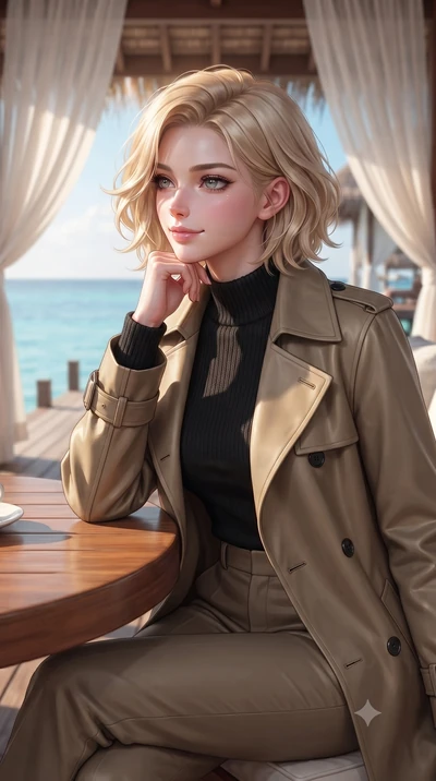 score_9, masterpiece, best quality, ultra-detailed, high-budget anime keyframe, editorial fashion photography, tasteful artistic composition, Caucasian woman woman. close-up cowboy shot from the waist and thighs up, the character dominates the compos