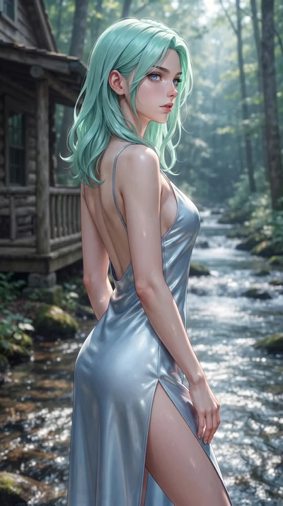 score_9, masterpiece, best quality, ultra-detailed, high-budget anime keyframe, editorial fashion photography, tasteful artistic composition, Japanese woman woman. close-up cowboy shot from the waist and thighs up, the character dominates the composi