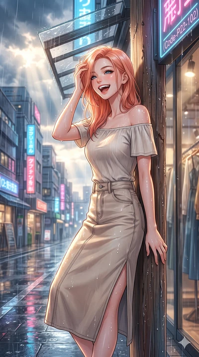 score_9, masterpiece, best quality, ultra-detailed, high-budget anime keyframe, vibrant anime aesthetic, Japanese woman. close-up cowboy shot from the waist and thighs up, the character dominates the composition, filling the frame with her large pres
