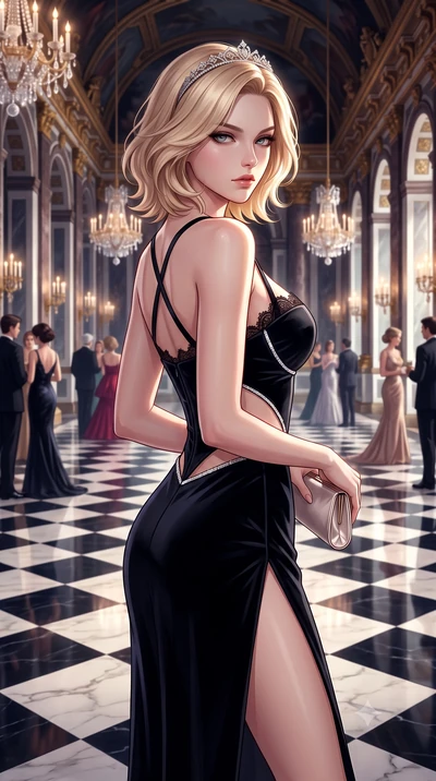 score_9, masterpiece, best quality, ultra-detailed, high-budget anime keyframe, semi-realistic 3D game render, editorial fashion photography, tasteful artistic composition, Caucasian woman. close-up cowboy shot from the waist and thighs up, the chara
