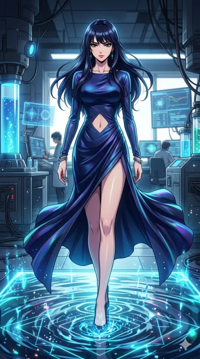 score_9, masterpiece, best quality, ultra-detailed, High-budget Anime Keyframe, vibrant colors, fluid line-art, expressive lighting, cinematic composition, Ufotable-style visual effects, top-tier animation quality, Japanese woman with delicate and el