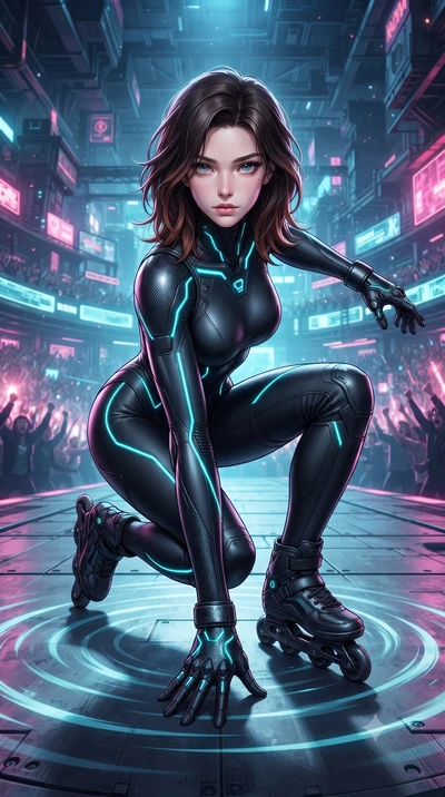 score_9, masterpiece, best quality, ultra-detailed, high-budget anime keyframe, editorial fashion photography, tasteful artistic composition, Korean woman. low angle full-body shot from head to toe showing her feet, filling the entire 9:16 vertical f