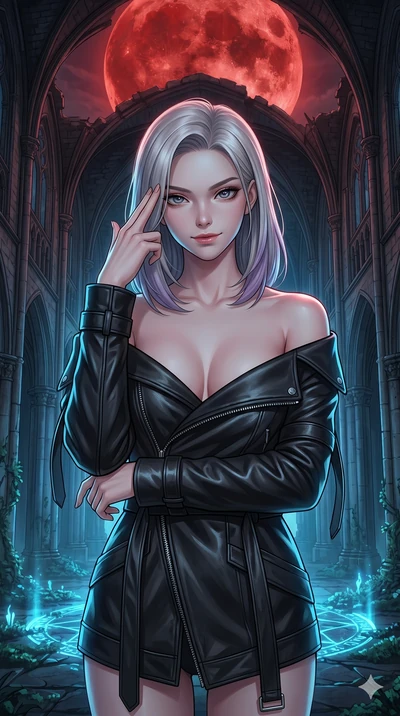 score_9, masterpiece, best quality, ultra-detailed, high-budget anime keyframe, editorial fashion photography, tasteful artistic composition, Caucasian woman, strictly human ears. cowboy shot from the thighs up, character and outfit filling the frame