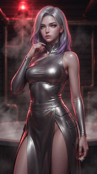 score_9, masterpiece, best quality, ultra-detailed, high-budget anime keyframe, editorial fashion photography, tasteful artistic composition, Caucasian woman. close-up cowboy shot from the waist and thighs up, the character dominates the composition,