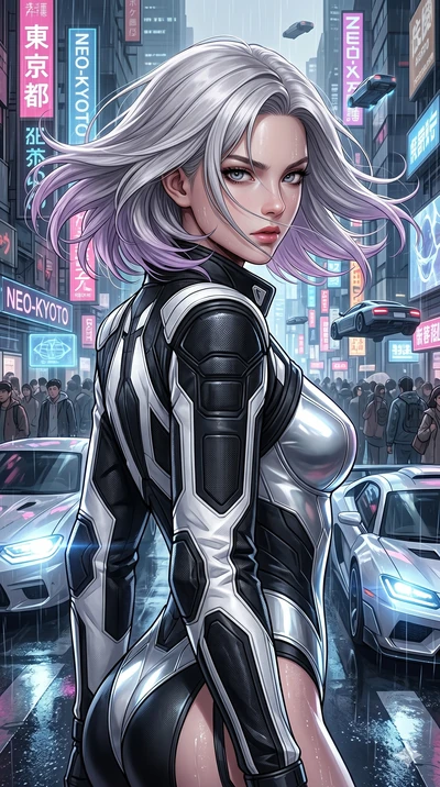 score_9, masterpiece, best quality, ultra-detailed, high-budget anime keyframe, editorial fashion photography, tasteful artistic composition, Caucasian woman, strictly human ears. Upper body close-up from the thighs up, character filling the screen f