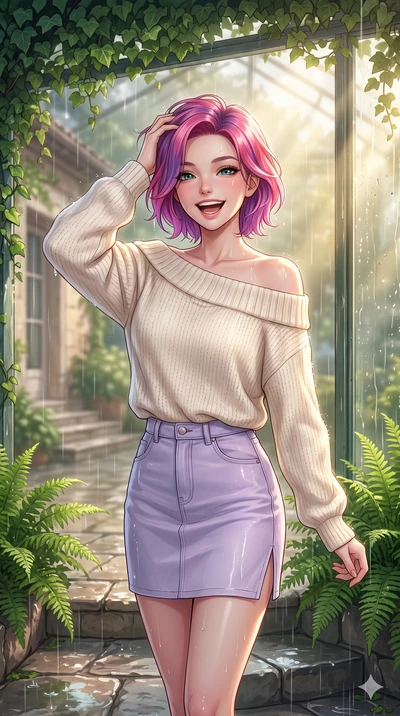 score_9, masterpiece, best quality, ultra-detailed, high-budget anime keyframe, vibrant anime aesthetic, Caucasian woman, strictly human ears. close-up cowboy shot from the waist and thighs up, the character dominates the composition, filling the fra