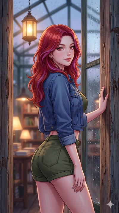 score_9, masterpiece, best quality, ultra-detailed, high-budget anime keyframe, vibrant anime aesthetic, Caucasian woman, strictly human ears. close-up cowboy shot from the waist and thighs up, the character dominates the composition, filling the fra