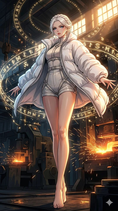 score_9, masterpiece, best quality, ultra-detailed, High-budget Anime Keyframe, vibrant colors, fluid line-art, expressive lighting, cinematic composition, Ufotable-style visual effects, top-tier animation quality, Korean woman with idol-like refined