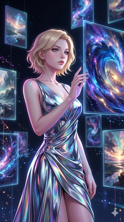 score_9, masterpiece, best quality, ultra-detailed, high-budget anime keyframe, editorial fashion photography, tasteful artistic composition, Caucasian woman, strictly human ears. Upper body close-up from the thighs up, character filling the screen f