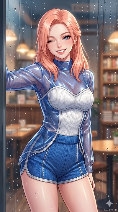score_9, masterpiece, best quality, ultra-detailed, high-budget anime keyframe, vibrant anime aesthetic, Japanese woman. close-up cowboy shot from the waist and thighs up, the character dominates the composition, filling the frame with her large pres