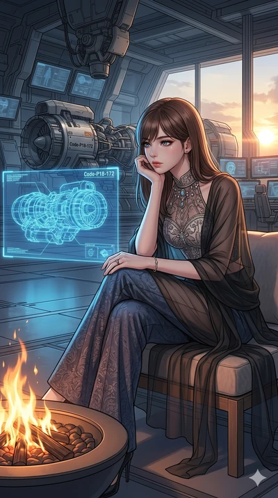 score_9, masterpiece, best quality, ultra-detailed, high-budget anime keyframe, editorial fashion photography, tasteful artistic composition, Korean woman. cowboy shot from the thighs up, character and outfit filling the frame for maximum editorial p