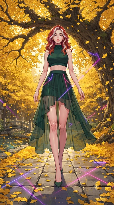 score_9, masterpiece, best quality, ultra-detailed, high-budget anime keyframe, gorgeous anime illustration, artistic 2d flat cel-shaded style, Caucasian woman, strictly human ears. low angle full-body shot from head to toe showing her feet, filling 