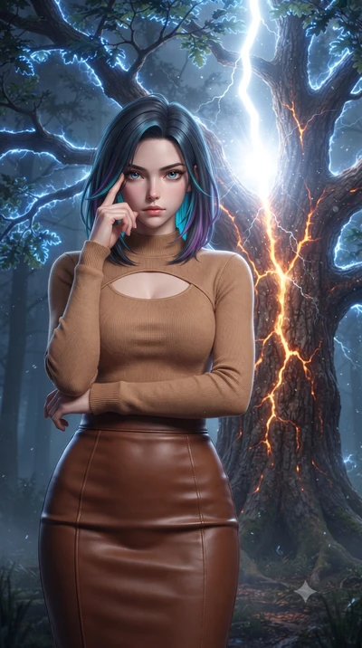 score_9, masterpiece, best quality, ultra-detailed, high-budget anime keyframe, editorial fashion photography, tasteful artistic composition, Caucasian woman, strictly human ears. close-up cowboy shot from the waist and thighs up, the character domin