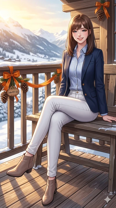 score_9, masterpiece, best quality, ultra-detailed, high-budget anime keyframe, vibrant anime aesthetic, Korean woman. low angle full-body shot from head to toe showing her feet, filling the entire 9:16 vertical frame with her statuesque presence, st
