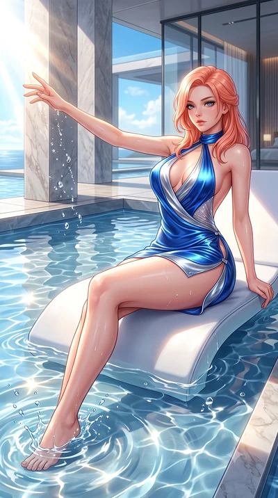 score_9, masterpiece, best quality, ultra-detailed, high-budget anime keyframe, semi-realistic 3D game render, editorial fashion photography, tasteful artistic composition, Japanese woman. close-up cowboy shot from the waist and thighs up, the charac