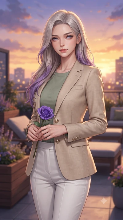 score_9, masterpiece, best quality, ultra-detailed, high-budget anime keyframe, editorial fashion photography, tasteful artistic composition, Caucasian woman woman. close-up cowboy shot from the waist and thighs up, the character dominates the compos