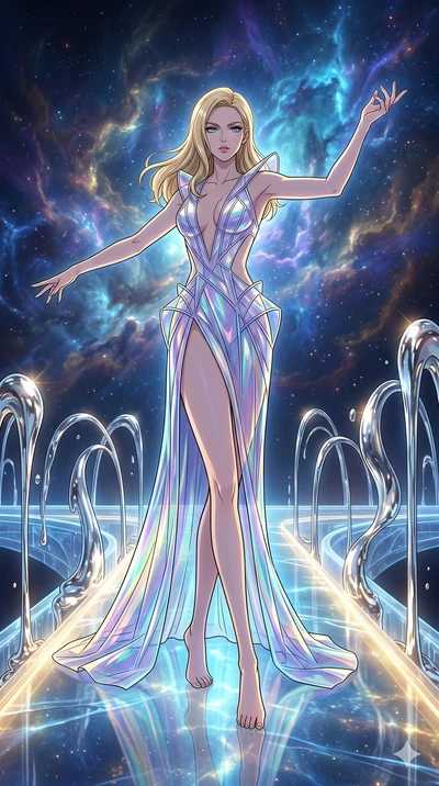 score_9, masterpiece, best quality, ultra-detailed, high-budget anime movie keyframe, cinematic anime lighting, intricate line art, Japanese woman. Dynamic full-body shot stretching the vertical silhouette across the 9:16 frame. standing victoriously