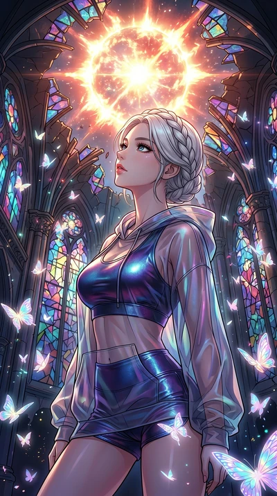score_9, masterpiece, best quality, ultra-detailed, high-budget anime movie keyframe, cinematic anime lighting, intricate line art, Korean anime girl. Upper body filling screen focusing on her alluring features and slim-fit silhouette. observing a su