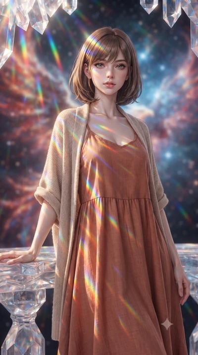 score_9, masterpiece, best quality, ultra-detailed, high-budget anime keyframe, editorial fashion photography, tasteful artistic composition, Caucasian woman, strictly human ears. close-up cowboy shot from the waist and thighs up, the character domin