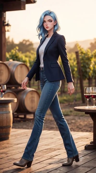score_9, masterpiece, best quality, ultra-detailed, high-budget anime keyframe, editorial fashion photography, tasteful artistic composition, Korean woman woman. low angle full-body shot from head to toe showing her feet, filling the entire 9:16 vert
