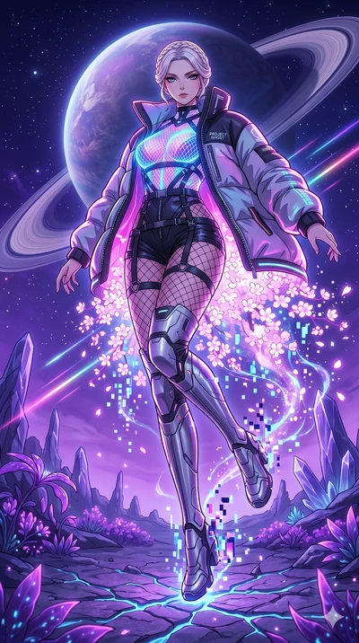 score_9, masterpiece, best quality, ultra-detailed, High-budget Anime Keyframe, vibrant colors, fluid line-art, expressive lighting, cinematic composition, Ufotable-style visual effects, top-tier animation quality, Japanese woman with delicate and el