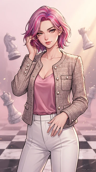 score_9, masterpiece, best quality, ultra-detailed, high-budget anime keyframe, gorgeous anime illustration, with clean line-art and distinct ink outlines, Caucasian woman, strictly human ears. close-up cowboy shot from the waist and thighs up, the c