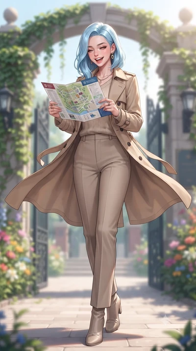 score_9, masterpiece, best quality, ultra-detailed, high-budget anime keyframe, editorial fashion photography, tasteful artistic composition, Korean woman. low angle full-body shot from head to toe showing her feet, filling the entire 9:16 vertical f