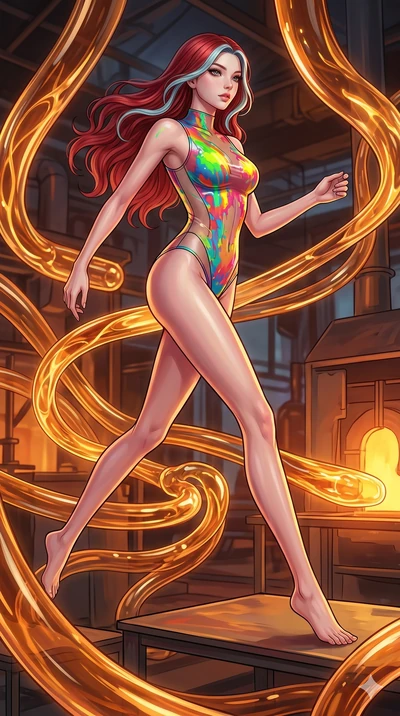 score_9, masterpiece, best quality, ultra-detailed, high-budget anime keyframe, Caucasian woman, strictly human ears. low angle full-body shot filling the entire 9:16 frame with her statuesque presence, stretching the vertical silhouette. bounding th