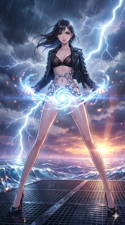 score_9, masterpiece, best quality, ultra-detailed, High-budget Anime Keyframe, vibrant colors, fluid line-art, expressive lighting, cinematic composition, Ufotable-style visual effects, top-tier animation quality, Japanese woman with delicate and el