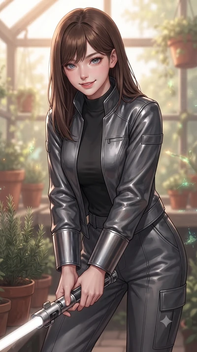 score_9, masterpiece, best quality, ultra-detailed, high-budget anime keyframe, editorial fashion photography, tasteful artistic composition, Korean woman. close-up cowboy shot from the waist and thighs up, the character dominates the composition, fi