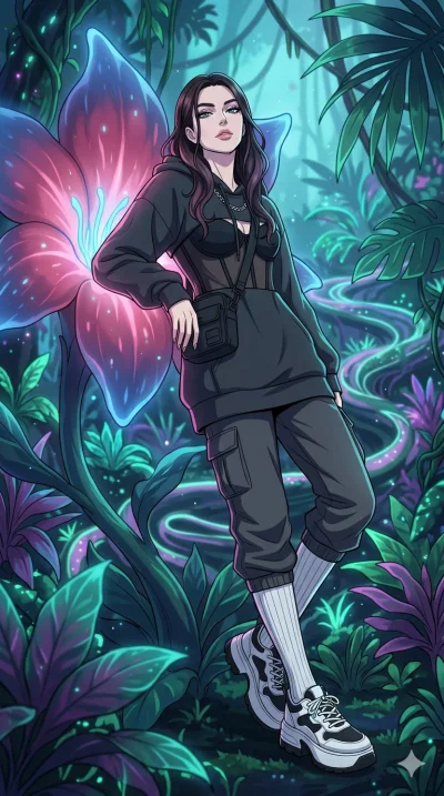 score_9, masterpiece, best quality, ultra-detailed, High-budget Anime Keyframe, vibrant colors, fluid line-art, expressive lighting, cinematic composition, Ufotable-style visual effects, top-tier animation quality, Caucasian woman with pale skin and 