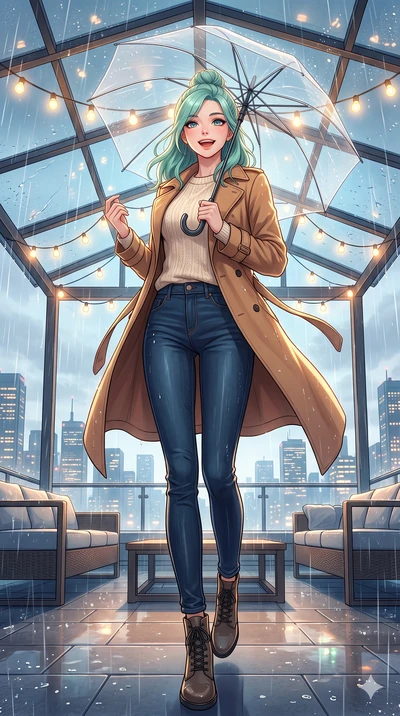 score_9, masterpiece, best quality, ultra-detailed, high-budget anime keyframe, vibrant anime aesthetic, Japanese woman. low angle full-body shot from head to toe showing her feet, filling the entire 9:16 vertical frame with her statuesque presence, 