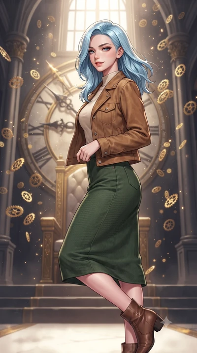 score_9, masterpiece, best quality, ultra-detailed, high-budget anime keyframe, gorgeous anime illustration, with clean line-art, distinct ink outlines, and high-contrast stereoscopic depth, Korean woman. close-up cowboy shot from the waist and thigh
