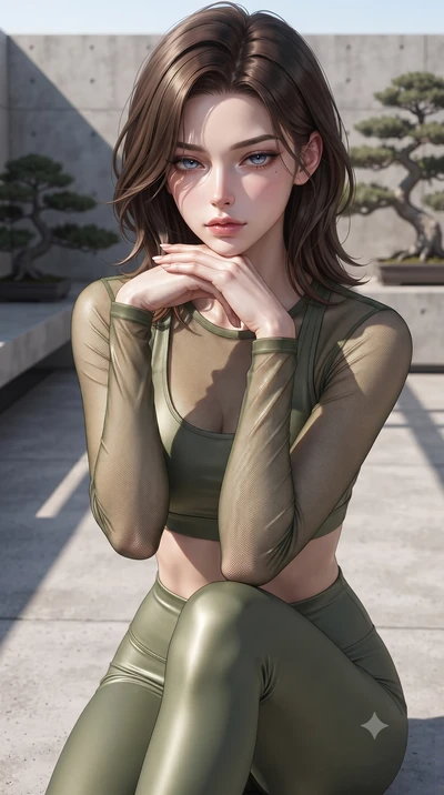 score_9, masterpiece, best quality, ultra-detailed, high-budget anime keyframe, editorial fashion photography, tasteful artistic composition, Korean woman woman. close-up cowboy shot from the waist and thighs up, the character dominates the compositi