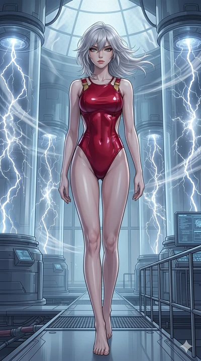 score_9, masterpiece, best quality, ultra-detailed, high-budget anime keyframe, editorial fashion photography, tasteful artistic composition, Japanese woman. low angle full-body shot from head to toe showing her feet, filling the entire 9:16 vertical