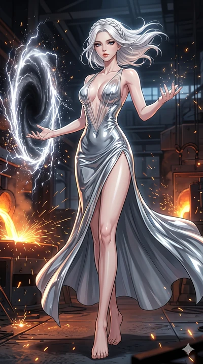 score_9, masterpiece, best quality, ultra-detailed, High-budget Anime Keyframe, vibrant colors, fluid line-art, expressive lighting, cinematic composition, Ufotable-style visual effects, top-tier animation quality, Korean woman with idol-like refined