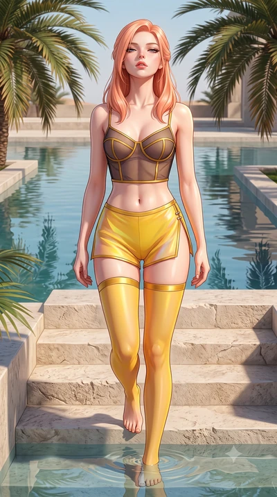 score_9, masterpiece, best quality, ultra-detailed, high-budget anime keyframe, semi-realistic 3D game render, editorial fashion photography, tasteful artistic composition, Japanese woman. close-up cowboy shot from the waist and thighs up, the charac