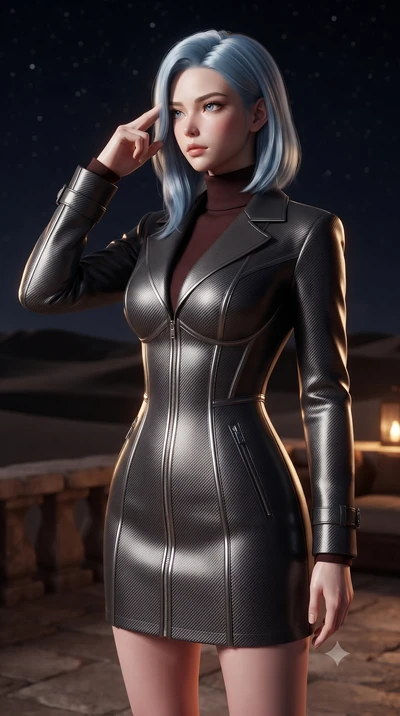 score_9, masterpiece, best quality, ultra-detailed, high-budget anime keyframe, editorial fashion photography, tasteful artistic composition, Korean woman. close-up cowboy shot from the waist and thighs up, the character dominates the composition, fi