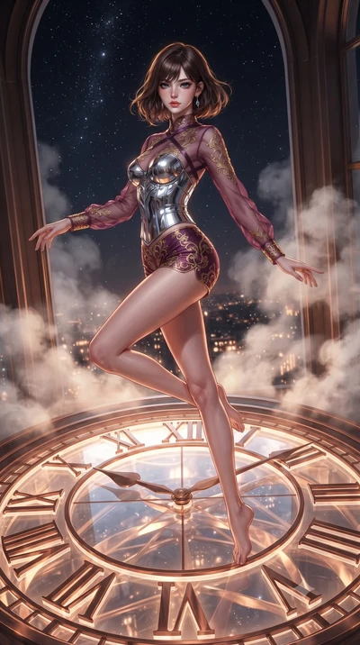 score_9, masterpiece, best quality, ultra-detailed, high-budget anime keyframe, editorial fashion photography, tasteful artistic composition, Korean woman. low angle full-body shot from head to toe showing her feet, filling the entire 9:16 vertical f
