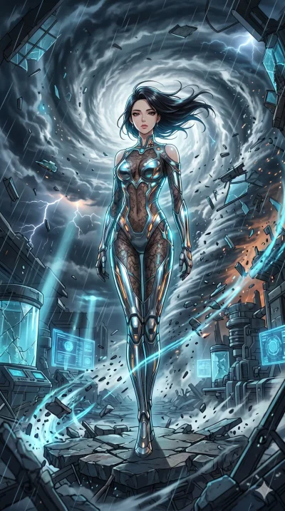 score_9, masterpiece, best quality, ultra-detailed, High-budget Anime Keyframe, vibrant colors, fluid line-art, expressive lighting, cinematic composition, Ufotable-style visual effects, top-tier animation quality, Korean woman with idol-like refined