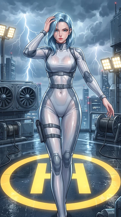 score_9, masterpiece, best quality, ultra-detailed, high-budget anime keyframe, semi-realistic 3D game render, editorial fashion photography, tasteful artistic composition, Korean woman. close-up cowboy shot from the waist and thighs up, the characte