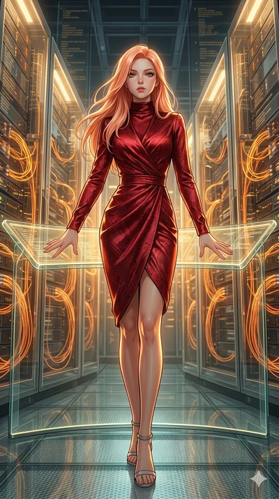 score_9, masterpiece, best quality, ultra-detailed, high-budget anime keyframe, editorial fashion photography, tasteful artistic composition, Japanese woman. low angle full-body shot from head to toe showing her feet, filling the entire 9:16 vertical
