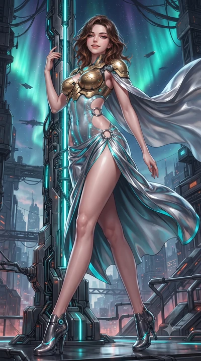 score_9, masterpiece, best quality, ultra-detailed, high-budget anime keyframe, editorial fashion photography, tasteful artistic composition, Korean woman. low angle full-body shot from head to toe showing her feet, filling the entire 9:16 vertical f