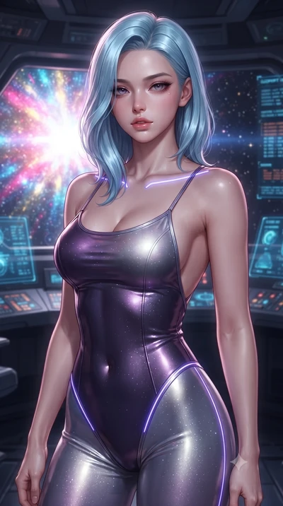 score_9, masterpiece, best quality, ultra-detailed, high-budget anime keyframe, editorial fashion photography, tasteful artistic composition, Korean woman. close-up cowboy shot from the waist and thighs up, the character dominates the composition, fi