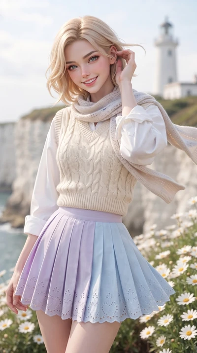 score_9, masterpiece, best quality, ultra-detailed, high-budget anime keyframe, editorial fashion photography, tasteful artistic composition, Caucasian woman. close-up cowboy shot from the waist and thighs up, the character dominates the composition,